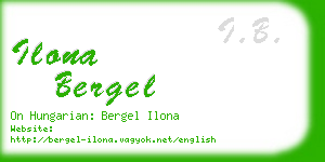 ilona bergel business card